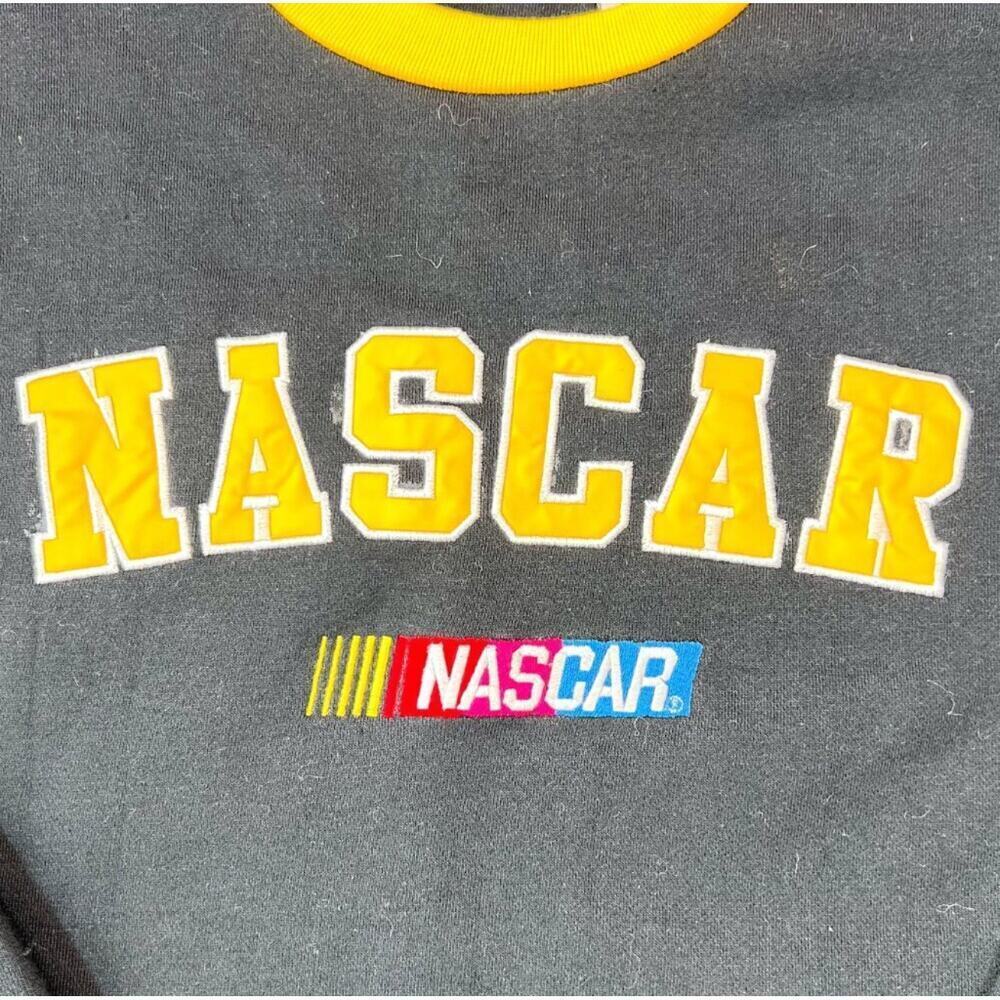 VINTAGE NASCAR Black/Yellow Sweatshirt Men's Size L - Picture 3 of 6